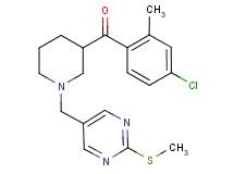 (4-chloro-2-methylphenyl)(1-{[2-(methylthio)-5-pyrimidinyl]methyl}-3-piperidinyl)methanone