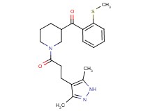 {1-[3-(3,5-dimethyl-1H-pyrazol-4-yl)propanoyl]-3-piperidinyl}[2-(methylthio)phenyl]methanone