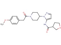 N-(1-{1-[2-(4-methoxyphenyl)acetyl]-4-piperidinyl}-1H-pyrazol-5-yl)tetrahydro-3-furancarboxamide