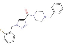 1-benzyl-4-{[1-(2-fluorobenzyl)-1H-1,2,3-triazol-4-yl]carbonyl}piperazine