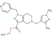 ethyl 5-[(1,3-dimethyl-1H-pyrazol-4-yl)methyl]-1-(4-pyridinylmethyl)-4,5,6,7-tetrahydro-1H-pyrazolo[4,3-c]pyridine-3-carboxylate