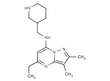 5-ethyl-2,3-dimethyl-N-(3-piperidinylmethyl)pyrazolo[1,5-a]pyrimidin-7-amine dihydrochloride