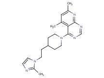 5,7-dimethyl-4-{4-[2-(2-methyl-1H-imidazol-1-yl)ethyl]piperidin-1-yl}pyrido[2,3-d]pyrimidine