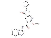 6-cyclopentyl-2-methoxy-5-oxo-N-(5,6,7,8-tetrahydroimidazo[1,2-a]pyridin-3-yl)-6,7-dihydro-5H-pyrrolo[3,4-b]pyridine-3-carboxamide