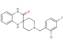 1-(2-chloro-4-fluorobenzyl)-1',4'-dihydro-3'H-spiro[piperidine-4,2'-quinoxalin]-3'-one