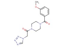 1-(3-methoxybenzoyl)-4-(1H-tetrazol-1-ylacetyl)piperazine