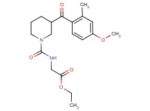 ethyl N-{[3-(4-methoxy-2-methylbenzoyl)-1-piperidinyl]carbonyl}glycinate