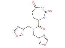 N,N-bis(1,3-oxazol-4-ylmethyl)-2,7-dioxo-1,3-diazepane-4-carboxamide