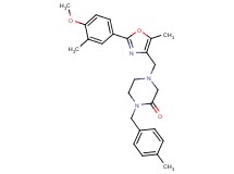 4-{[2-(4-methoxy-3-methylphenyl)-5-methyl-1,3-oxazol-4-yl]methyl}-1-(4-methylbenzyl)-2-piperazinone