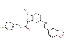 5-[(1,3-benzodioxol-5-ylmethyl)amino]-N-(4-fluorobenzyl)-1-methyl-4,5,6,7-tetrahydro-1H-indazole-3-carboxamide