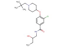 3-chloro-4-{[1-(2,2-dimethylpropyl)-4-piperidinyl]oxy}-N-(2-hydroxybutyl)benzamide