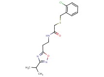 2-[(2-chlorobenzyl)thio]-N-[2-(3-isopropyl-1,2,4-oxadiazol-5-yl)ethyl]acetamide