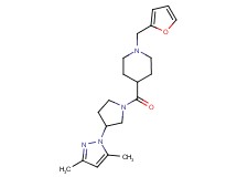 4-{[3-(3,5-dimethyl-1H-pyrazol-1-yl)-1-pyrrolidinyl]carbonyl}-1-(2-furylmethyl)piperidine