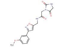 2-(2,5-dioxo-1-imidazolidinyl)-N-{[3-(3-methoxyphenyl)-5-isoxazolyl]methyl}acetamide
