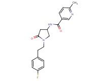 N-{1-[2-(4-fluorophenyl)ethyl]-5-oxo-3-pyrrolidinyl}-6-methylnicotinamide