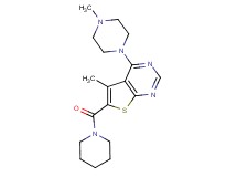 5-methyl-4-(4-methyl-1-piperazinyl)-6-(1-piperidinylcarbonyl)thieno[2,3-d]pyrimidine