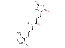 N-[3-(3,5-dimethyl-1H-pyrazol-4-yl)propyl]-3-(2,5-dioxo-4-imidazolidinyl)-N-methylpropanamide
