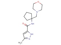 3-methyl-N-[1-(morpholin-4-ylmethyl)cyclopentyl]-1H-pyrazole-5-carboxamide