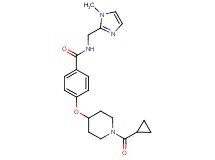 4-{[1-(cyclopropylcarbonyl)piperidin-4-yl]oxy}-N-[(1-methyl-1H-imidazol-2-yl)methyl]benzamide
