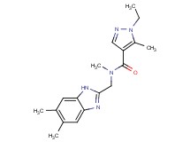 N-[(5,6-dimethyl-1H-benzimidazol-2-yl)methyl]-1-ethyl-N,5-dimethyl-1H-pyrazole-4-carboxamide