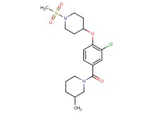1-(3-chloro-4-{[1-(methylsulfonyl)-4-piperidinyl]oxy}benzoyl)-3-methylpiperidine