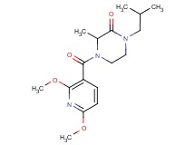 4-[(2,6-dimethoxy-3-pyridinyl)carbonyl]-1-isobutyl-3-methyl-2-piperazinone