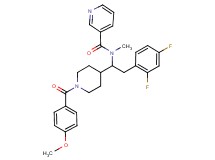 N-{2-(2,4-difluorophenyl)-1-[1-(4-methoxybenzoyl)-4-piperidinyl]ethyl}-N-methylnicotinamide