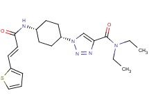 N,N-diethyl-1-(cis-4-{[(2E)-3-(2-thienyl)-2-propenoyl]amino}cyclohexyl)-1H-1,2,3-triazole-4-carboxamide