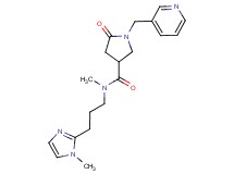 N-methyl-N-[3-(1-methyl-1H-imidazol-2-yl)propyl]-5-oxo-1-(3-pyridinylmethyl)-3-pyrrolidinecarboxamide