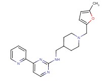 N-({1-[(5-methyl-2-furyl)methyl]-4-piperidinyl}methyl)-4-(2-pyridinyl)-2-pyrimidinamine