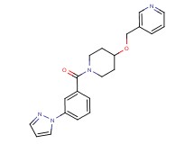 3-[({1-[3-(1H-pyrazol-1-yl)benzoyl]-4-piperidinyl}oxy)methyl]pyridine