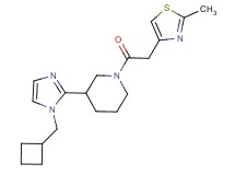 3-[1-(cyclobutylmethyl)-1H-imidazol-2-yl]-1-[(2-methyl-1,3-thiazol-4-yl)acetyl]piperidine