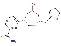 6-[4-(2-furylmethyl)-6-hydroxy-1,4-diazepan-1-yl]pyridine-2-carboxamide