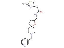 2-(2-methyl-1,3-thiazol-4-yl)-N-{[8-(3-pyridinylmethyl)-1-oxa-8-azaspiro[4.5]dec-2-yl]methyl}acetamide