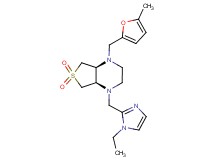 (4aS*,7aR*)-1-[(1-ethyl-1H-imidazol-2-yl)methyl]-4-[(5-methyl-2-furyl)methyl]octahydrothieno[3,4-b]pyrazine 6,6-dioxide