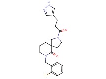 7-(2-fluorobenzyl)-2-[3-(1H-pyrazol-4-yl)propanoyl]-2,7-diazaspiro[4.5]decan-6-one