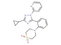 4-[2-(3-cyclopropyl-1-pyridin-2-yl-1H-1,2,4-triazol-5-yl)phenyl]thiomorpholine 1,1-dioxide