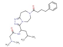 N~2~,N~2~-dimethyl-N~1~-{3-methyl-1-[7-(4-phenylbutanoyl)-6,7,8,9-tetrahydro-5H-[1,2,4]triazolo[4,3-d][1,4]diazepin-3-yl]butyl}glycinamide
