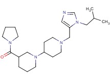 1'-[(1-isobutyl-1H-imidazol-5-yl)methyl]-3-(pyrrolidin-1-ylcarbonyl)-1,4'-bipiperidine