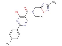 N-ethyl-4-hydroxy-N-[(3-methyl-1,2,4-oxadiazol-5-yl)methyl]-2-(4-methylphenyl)pyrimidine-5-carboxamide