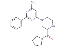 4-methyl-2-phenyl-6-[3-(1-pyrrolidinylcarbonyl)-1-piperazinyl]pyrimidine