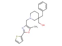 (3-benzyl-1-{[5-methyl-2-(2-thienyl)-1,3-oxazol-4-yl]methyl}-3-piperidinyl)methanol