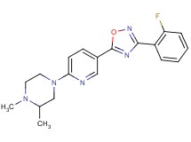 4-{5-[3-(2-fluorophenyl)-1,2,4-oxadiazol-5-yl]-2-pyridinyl}-1,2-dimethylpiperazine