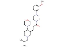 4-((3S*,4R*)-1-isobutyl-3-{3-[4-(3-methoxyphenyl)-1-piperazinyl]-3-oxopropyl}-4-piperidinyl)morpholine