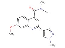 7-methoxy-N,N-dimethyl-2-(1-methyl-1H-pyrazol-4-yl)quinoline-4-carboxamide