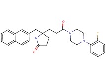 5-{3-[4-(2-fluorophenyl)-1-piperazinyl]-3-oxopropyl}-5-(2-naphthylmethyl)-2-pyrrolidinone