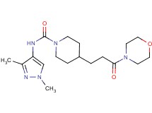 N-(1,3-dimethyl-1H-pyrazol-4-yl)-4-(3-morpholin-4-yl-3-oxopropyl)piperidine-1-carboxamide