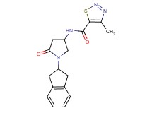 N-[1-(2,3-dihydro-1H-inden-2-yl)-5-oxo-3-pyrrolidinyl]-4-methyl-1,2,3-thiadiazole-5-carboxamide