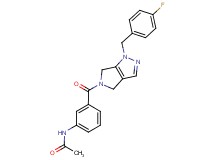 N-(3-{[1-(4-fluorobenzyl)-4,6-dihydropyrrolo[3,4-c]pyrazol-5(1H)-yl]carbonyl}phenyl)acetamide