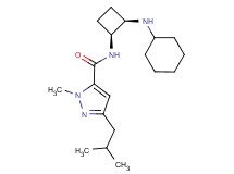 N-[(1S*,2R*)-2-(cyclohexylamino)cyclobutyl]-3-isobutyl-1-methyl-1H-pyrazole-5-carboxamide